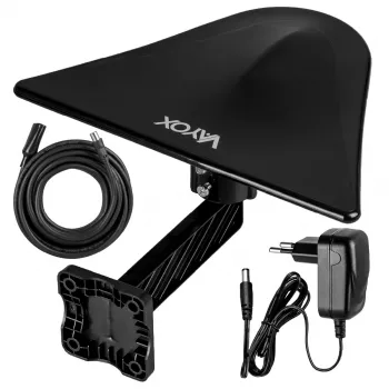 VAYOX DigiActiv VA0023 Aktive Externe DVB-T/T2 Antenne 4G LTE VHF UHF Schwarz