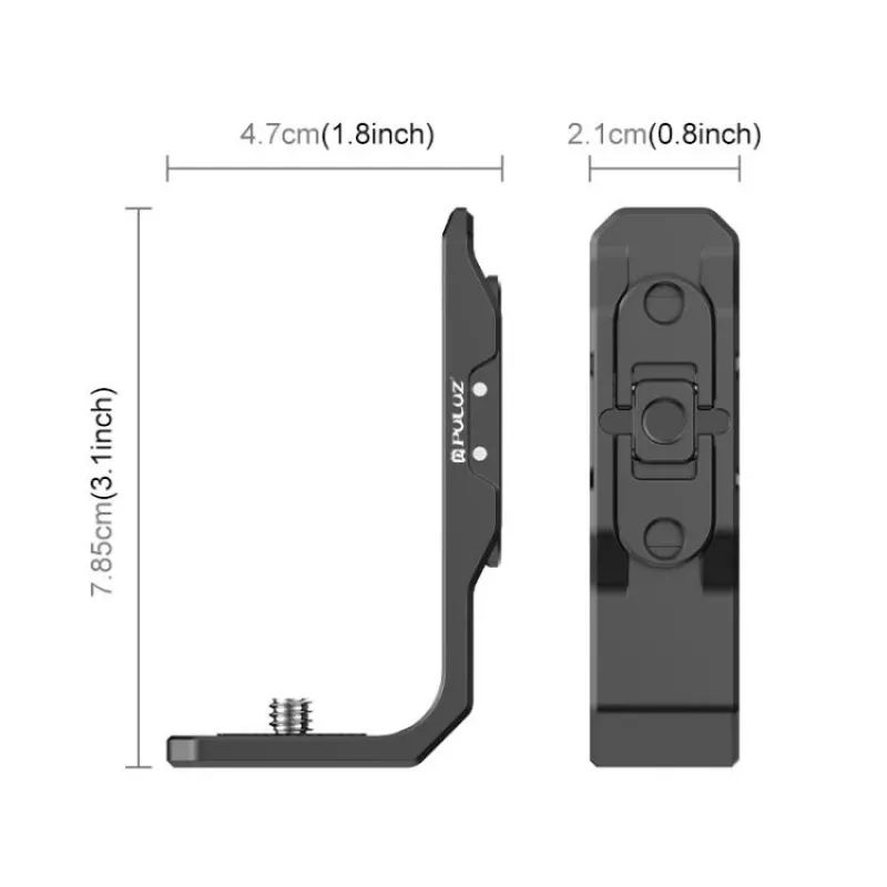 PULUZ Adapter Mount Bracket Horizontal Vertical mit 1/4 Zoll Schraube und GoPro-System für Insta360 X4 / Insta360 X5 / PU982B
