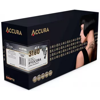 ACCURA Kompatible Tonerkartusche für Kyocera TK-3160 (Schwarz, Hohe Ergiebigkeit)