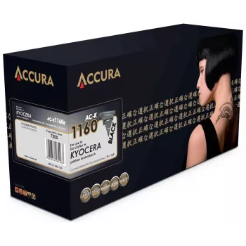 ACCURA Kompatible Tonerkartusche als Ersatz für Kyocera TK-1160 (Schwarz, Standard Ertrag, 7.200 Seiten)
