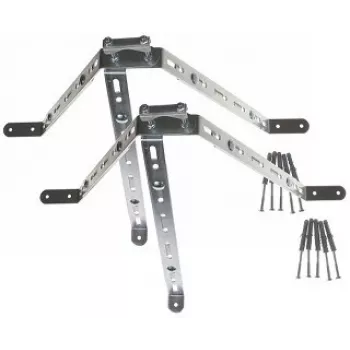 DELTA OPTICAL OMP-50R45-70 Wandhalterung für Antennenmastmontage, feuerverzinkter Stahl, 50 mm Abstand, 45-70 mm Mastdurchmesser