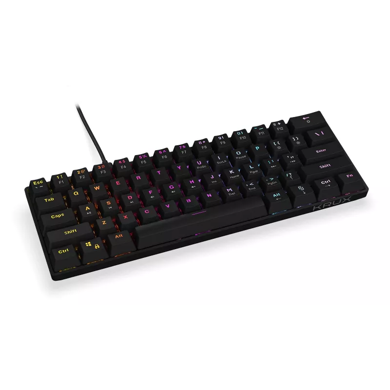 KRUX Qara 60% mechanische Gaming-Tastatur, Outemu Red, Schwarz, KRX0137