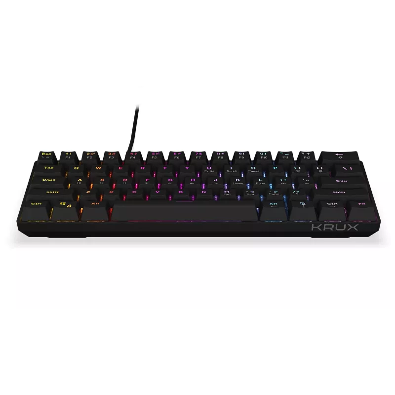KRUX Qara 60% mechanische Gaming-Tastatur, Outemu Red, Schwarz, KRX0137