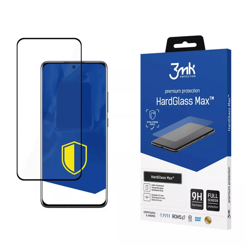 3MK HardGlass Max Displayschutzfolie für Xiaomi 12 5G - Schwarz