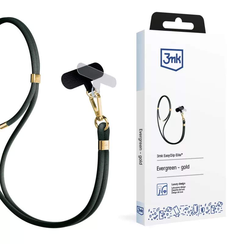 3mk EasyClip Elite Handy-Schlüsselband, Evergreen Gold