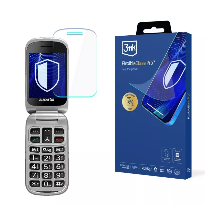 3MK PROTECTION Aligator V650 Senior FlexibleGlass Pro Displayschutzfolie