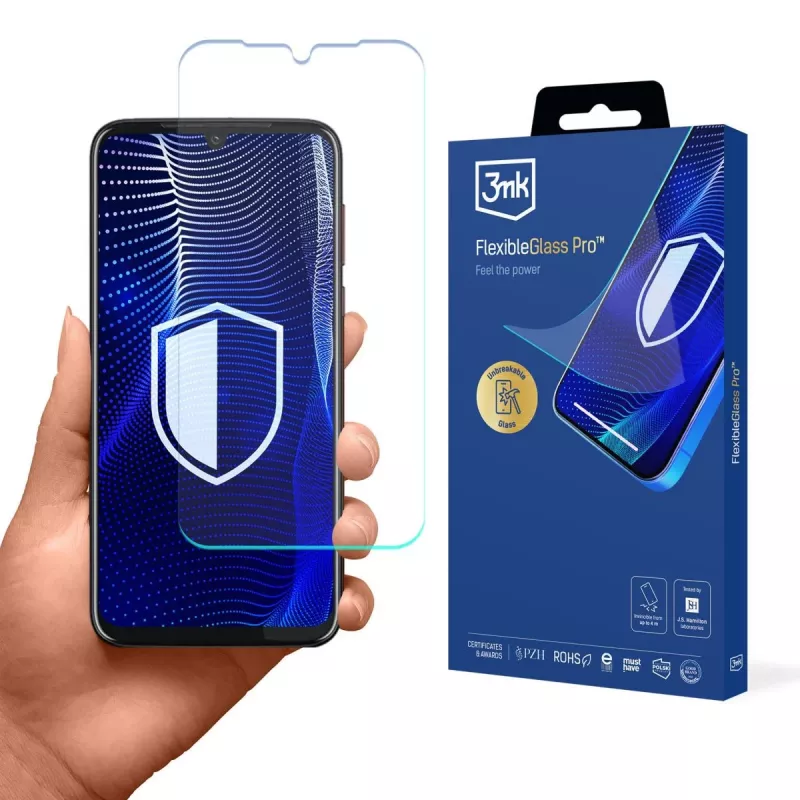 Motorola One Vision Plus - 3mk FlexibleGlass Pro Hybrid Glass Screen Protector