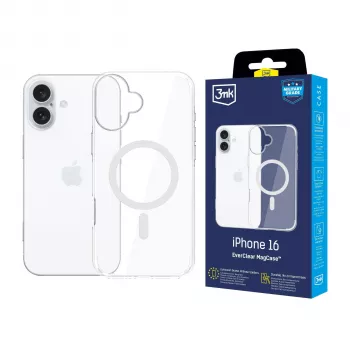 3MK EverClear MagCase Rückseitenabdeckung für Apple iPhone 16 - Kristallklar