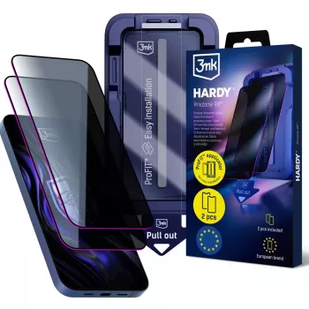 3MK PROTECTION Hardy Privzone 9H Privacy Screen Protector für Apple iPhone 13/13 Pro/14/16e/17e