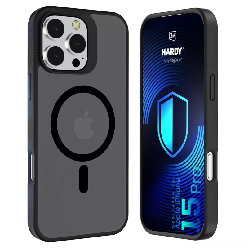 3MK PROTECTION Apple iPhone 15 Pro - 3mk Hardy Hazy MagCase Schwarz