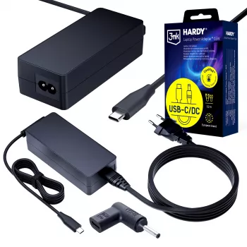3MK PROTECTION 3mk HARDY Laptop-Netzteil 65W für Acer/Asus/Samsung/Liteon 20V USB-C/DC 3,0x1,0mm
