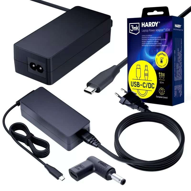 3MK PROTECTION 3mk HARDY Laptop-Netzteil 65W für Dell 20V USB-C/DC 4,5 x 3,0