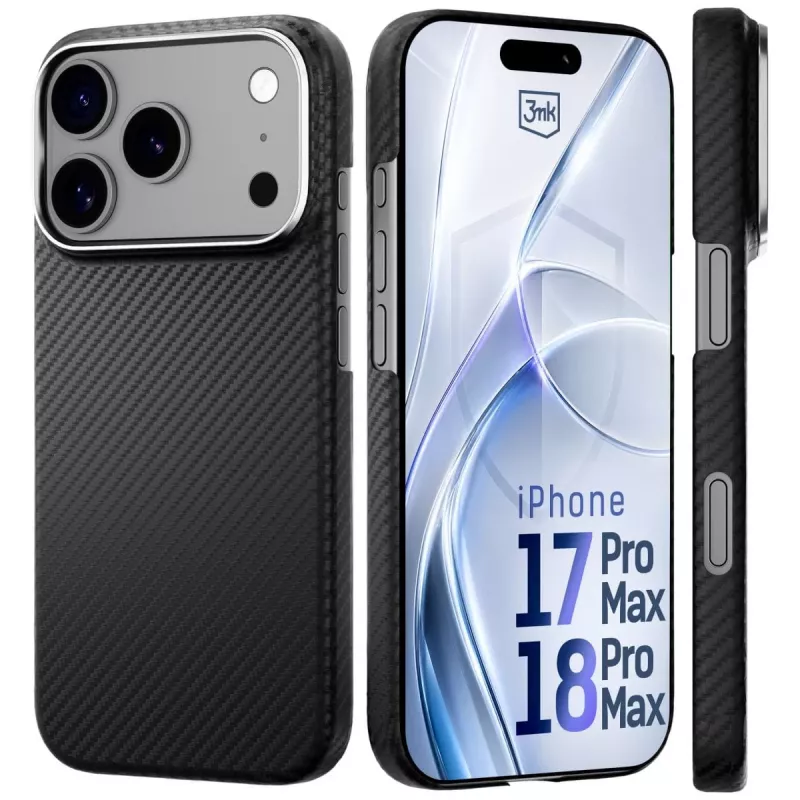 3MK PROTECTION Apple iPhone 17 Pro Max Hardy Aramid MagCase - Schwarz