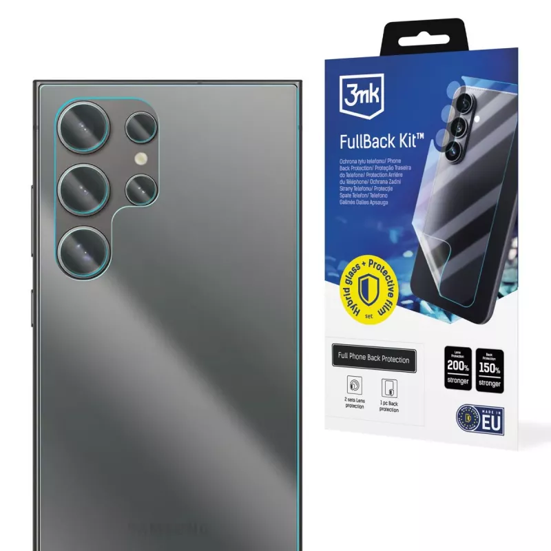 3MK PROTECTION Samsung Galaxy S24 Ultra FullBack Kit - Rückseite, Seiten und Kamera-Schutzfolie