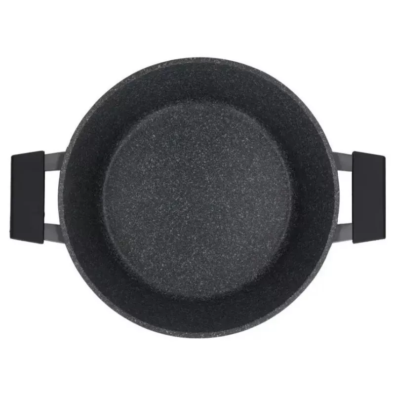 Zwieger Black Stone 6-teiliges Kochtopfset, 3 Töpfe mit Deckeln, geschmiedetes Aluminium, induktionsgeeignet, schwarz