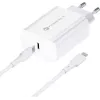 FORCELL F-ENERGY TFK-TC-20WPD USB-C-Netzteil mit USB-C-auf-Lightning-Kabel, 20W PD QC4.0, 3A, Weiß
