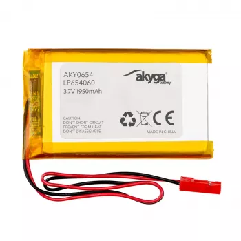 Akyga AKY0654 LP654060 Li-Po-Akku 3,7 V 1950 mAh, PCM, JST 2,54 2-polig, 150 mm