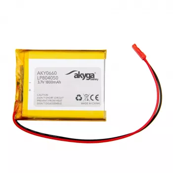 Akyga AKY0660 LP804050 Li-Po-Akku 3,7 V 1800 mAh, PCM, JST 2,54 2-polig, 150 mm