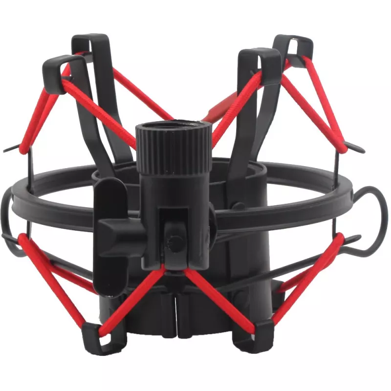 MOZOS SHM2-RED Anti-Vibrations-Spinnenhalterung für Mikrofon 48-54 mm Rot
