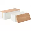 MOZOS KBO-LW-WOOD Bamboo Cable Management Box für Steckdosenleisten, Naturholz