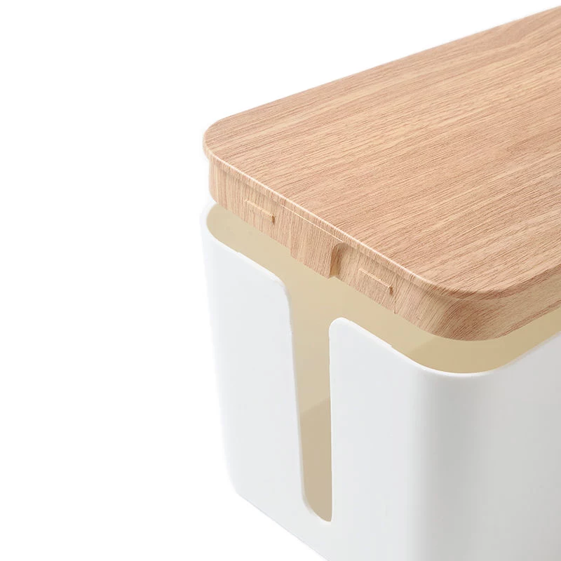 MOZOS KBO-LW-WOOD Bamboo Cable Management Box für Steckdosenleisten, Naturholz