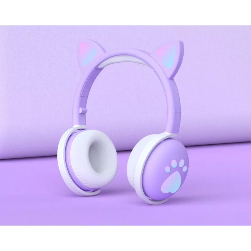 MOZOS KID DOG Kabelloser Kopfhörer für Kinder Violett