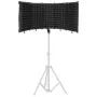 Mozos MSHIELD-CABIN-ECO Akustik-Isolationsschild für Mikrofon, 5-Panel, Schwarz