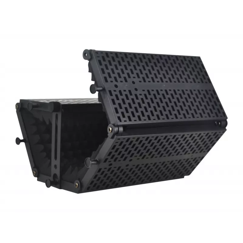Mozos MSHIELD-CABIN-ECO Akustik-Isolationsschild für Mikrofon, 5-Panel, Schwarz
