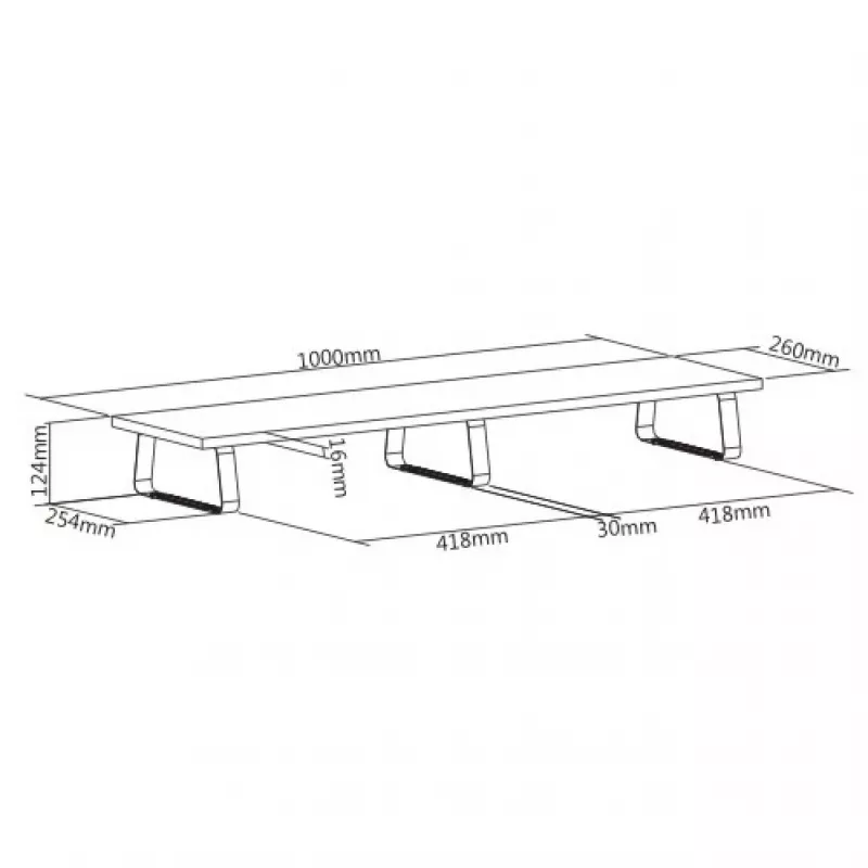 MOZOS DUAL RISER S Monitorerhöhung für zwei Monitore