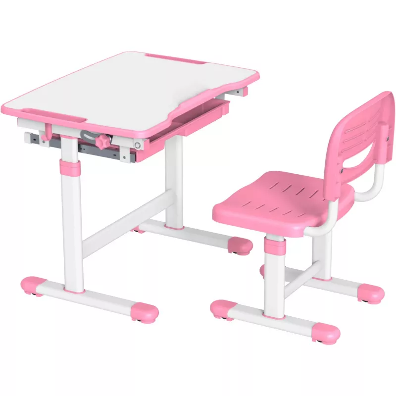MOZOS DC-SET Verstellbarer Schreibtisch- und Stuhlsatz Rosa