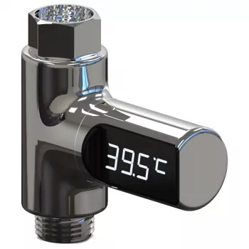 MOZOS LED Digitales Duschthermometer, wasserbetrieben