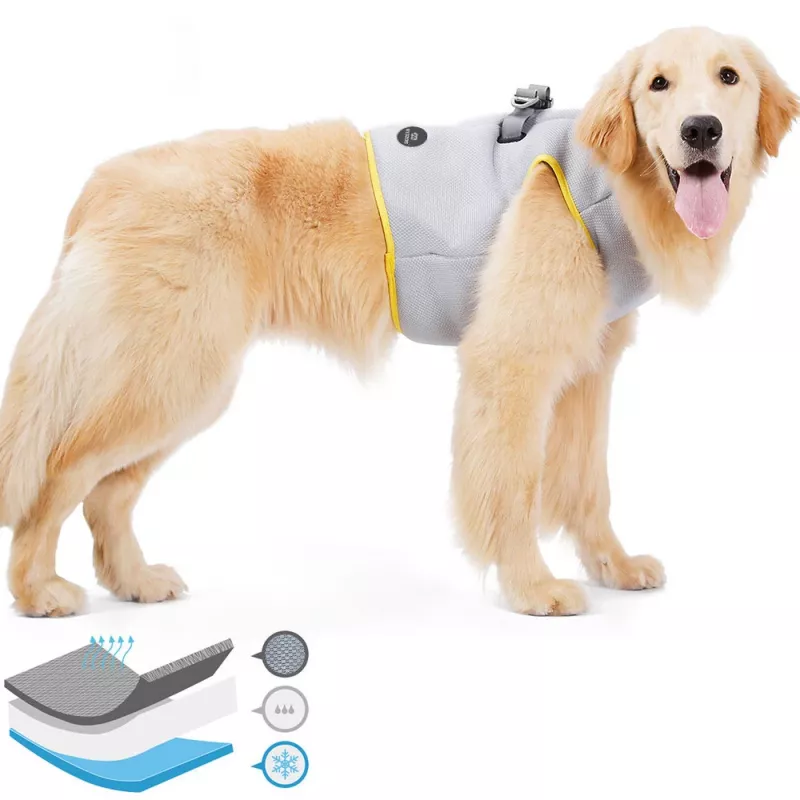 MOZOS PV-COOL Kühlweste Geschirr für Hunde Größe L