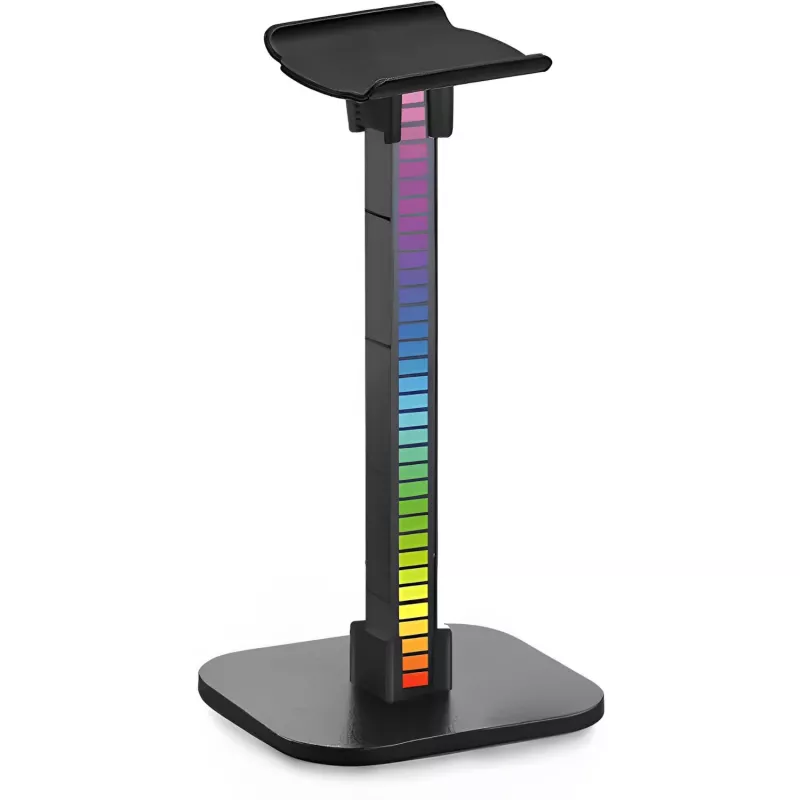 MOZOS D11 RGB LED Kopfhörerständer mit USB-Hub und Audioanschluss