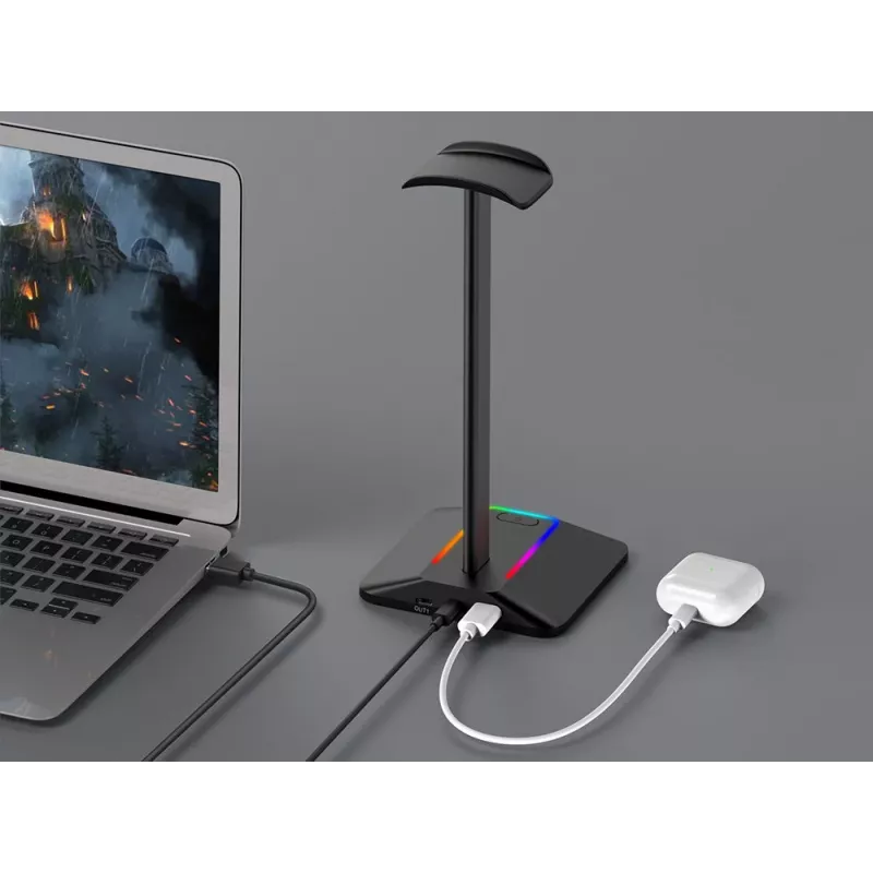 MOZOS D12 RGB LED Headphone Stand für Over-Ear-Kopfhörer