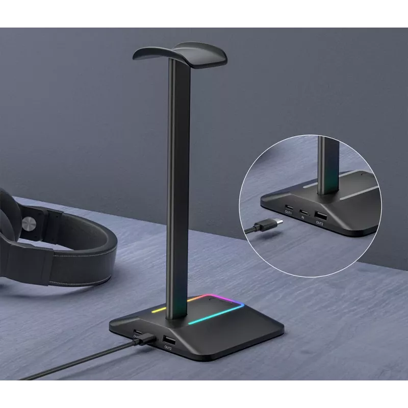 MOZOS D12 RGB LED Headphone Stand für Over-Ear-Kopfhörer