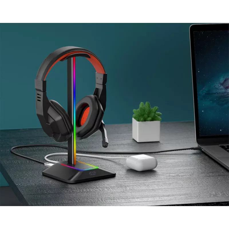 MOZOS D12 RGB LED Headphone Stand für Over-Ear-Kopfhörer