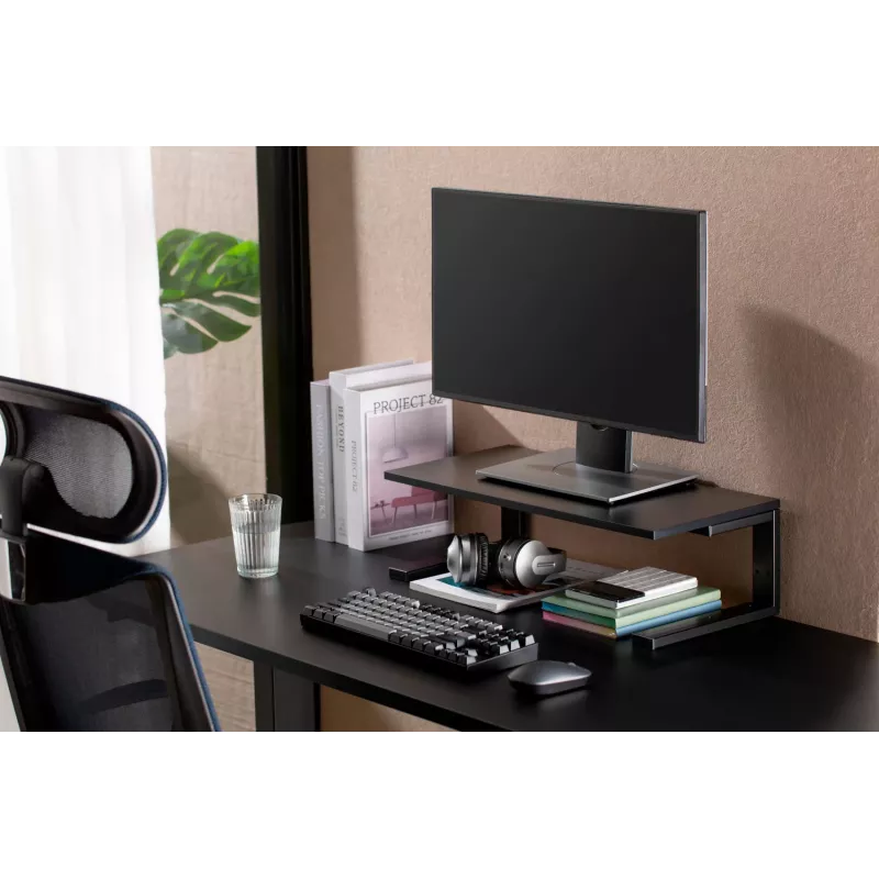 MOZOS Ergo Clamp Riser Monitor Laptop Stand Black 600x260mm