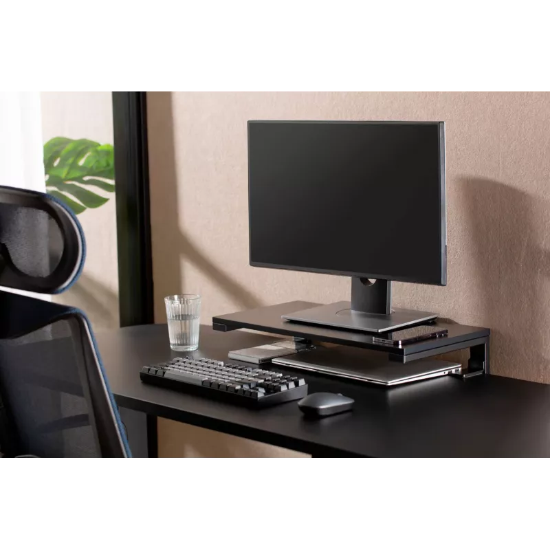 MOZOS Ergo Clamp Riser Monitor Laptop Stand Black 600x260mm