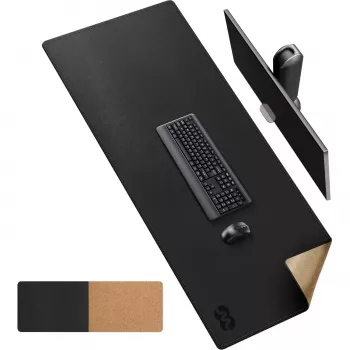 MOZOS LDP1260 Premium Leder Schreibtischunterlage 1200x600 mm Schwarz