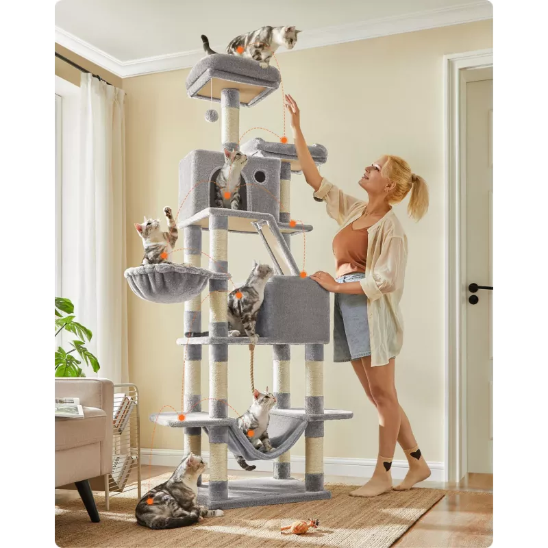 MOZOS Kitty Tree Großer Kratzbaum für Katzen, Höhe 206 cm
