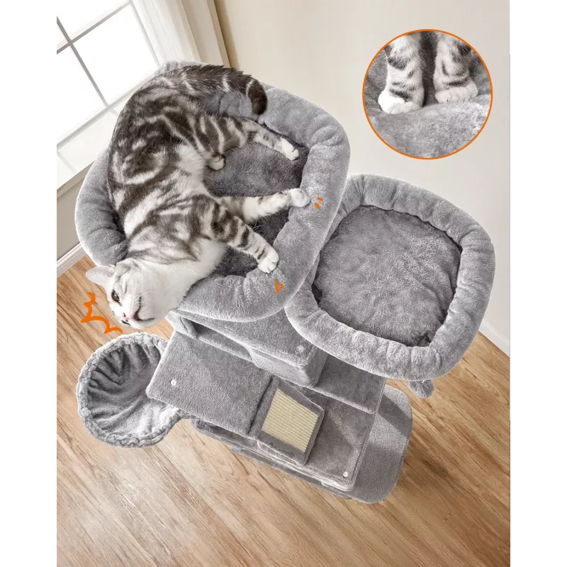 MOZOS Kitty Tree Großer Kratzbaum für Katzen, Höhe 206 cm