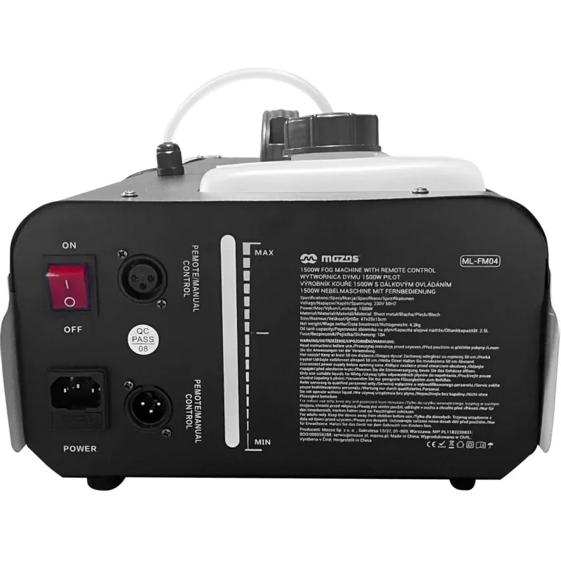 MOZOS ML-FM04 Nebelmaschine 1500W mit Pilot