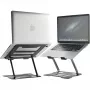 MOZOS N2-BK Ergonomischer Laptop-Ständer - Schwarz, höhenverstellbar, klappbar, Aluminium