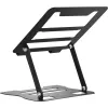 MOZOS N2-BK Ergonomischer Laptop-Ständer - Schwarz, höhenverstellbar, klappbar, Aluminium