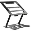 MOZOS N2-BK Ergonomischer Laptop-Ständer - Schwarz, höhenverstellbar, klappbar, Aluminium