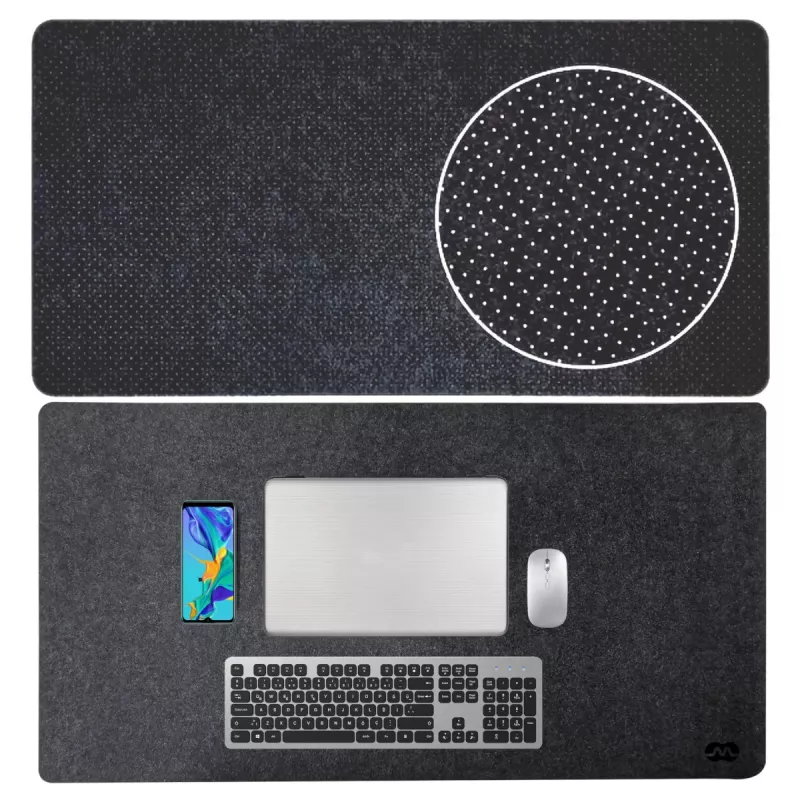 MOZOS WOOL-PAD Premium Schreibtischunterlage 120x60cm Anthrazitgrau