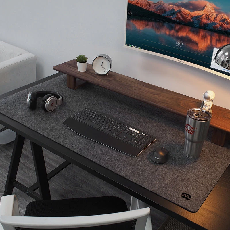 MOZOS WOOL-PAD Premium Schreibtischunterlage 120x60cm Anthrazitgrau