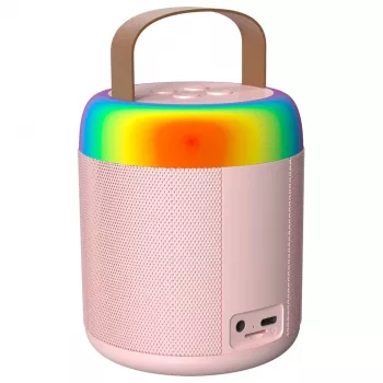 MOZOS MK Pink Karaoke Mikrofon mit Bluetooth-Lautsprecher