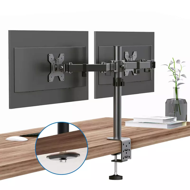MOZOS MS03 Dual-Monitor-Tischhalterung für 17-34 Zoll Bildschirme, Schwarz