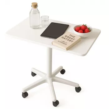 MOZOS SPM4-WH Mobiler Laptoptisch mit Höhenverstellung, Weiß